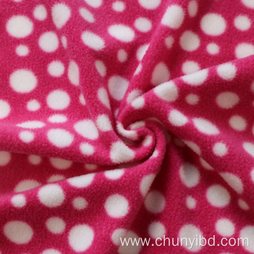 High quality customized color manufacture 100% polyester Printed Micro Polar Fleece Fabric For Garment